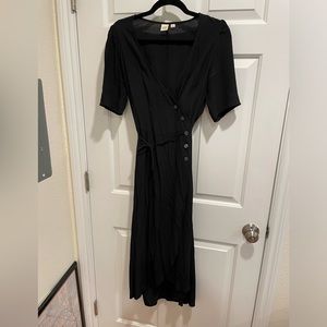 Gap black wrap dress